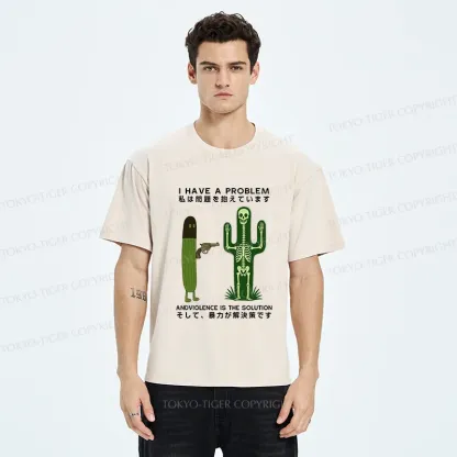 Tokyo-Tiger Cactus Attack Washed T-Shirt