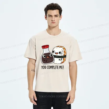 Tokyo-Tiger Soy Sauce And Sushi Washed T-Shirt