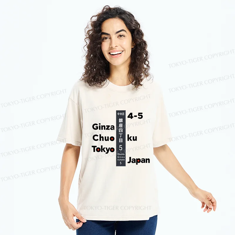 Tokyo-Tiger Ginza Tokyo Washed T-Shirt