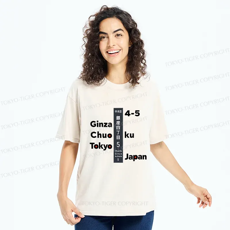 Tokyo-Tiger Ginza Tokyo Washed T-Shirt