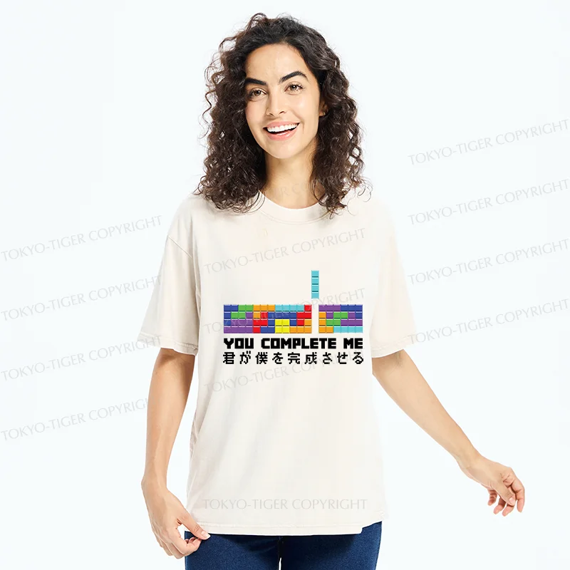 Tokyo-Tiger Lack Of Perfect Tetris Washed T-Shirt