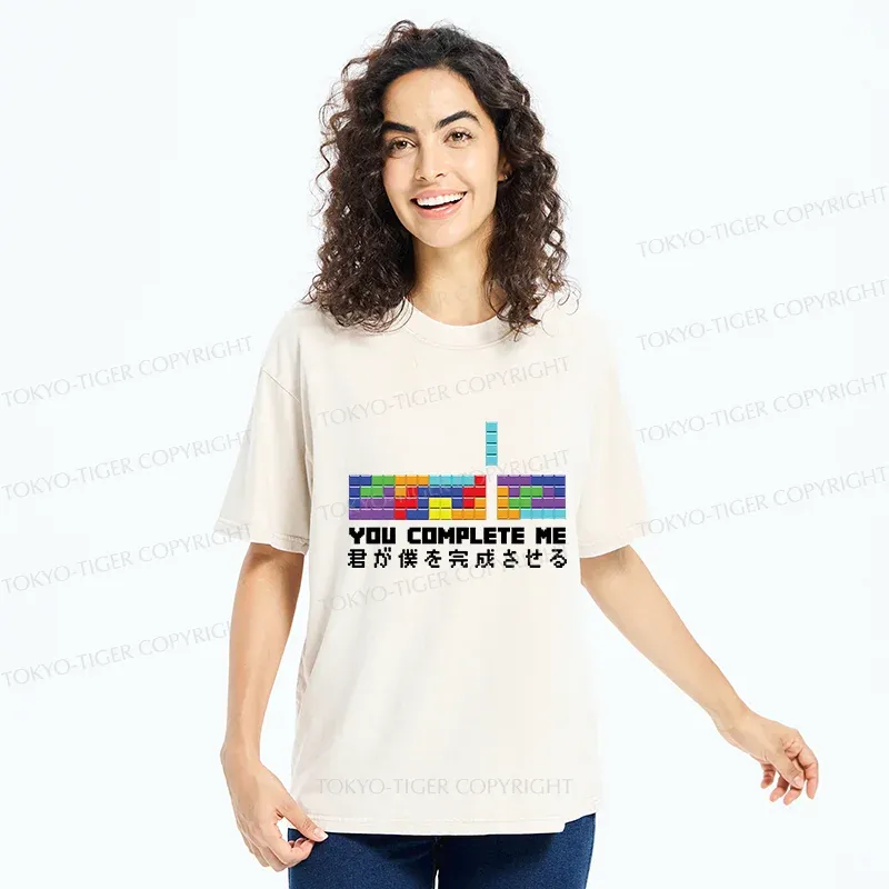 Tokyo-Tiger Lack Of Perfect Tetris Washed T-Shirt