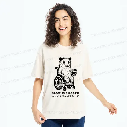 Tokyo-Tiger Possum In A Wheelchair Washed T-Shirt