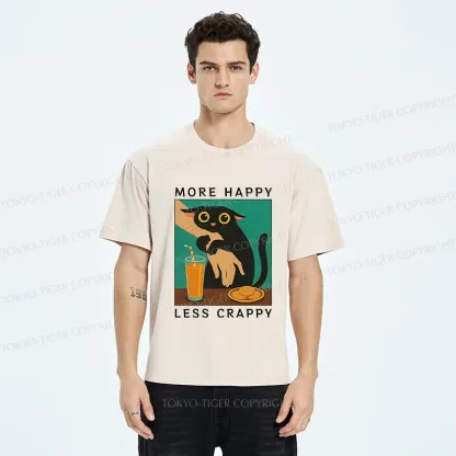 Tokyo-Tiger Cat Hugging Person Washed T-Shirt