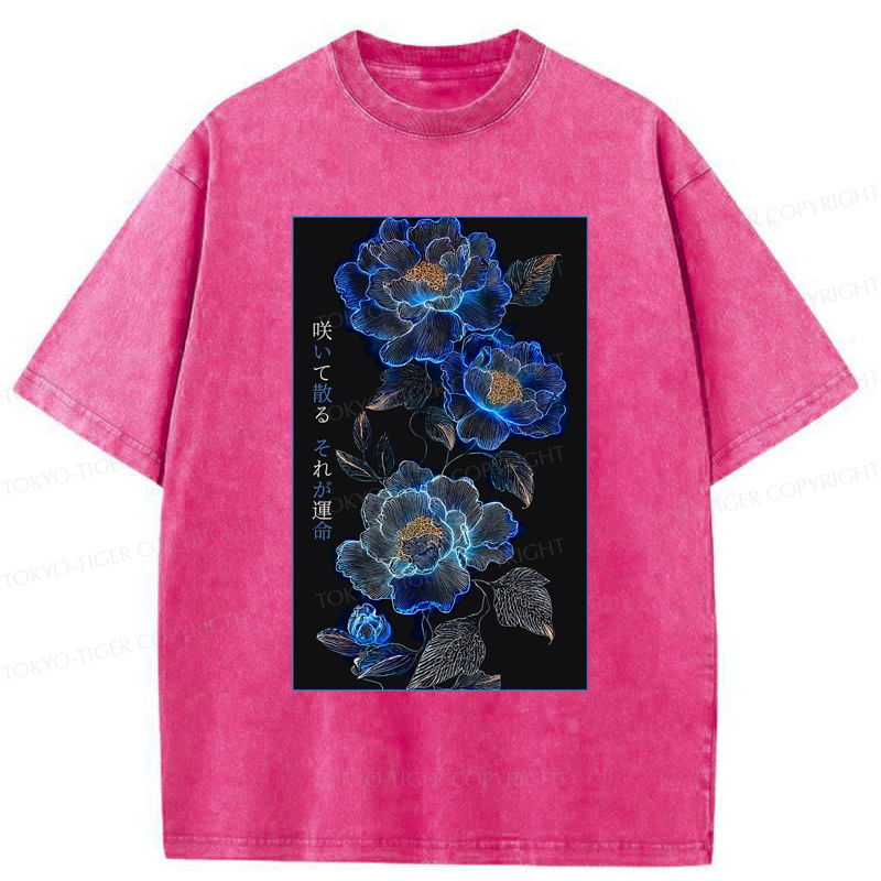 Tokyo-Tiger The Sea Of Flowers In The Darkness Washed T-Shirt Sale
