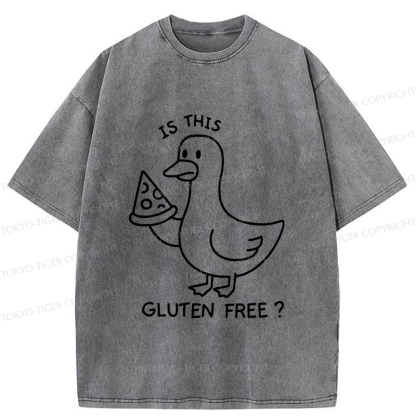 Tokyo-Tiger Funny Goose:Is This Gluten Free Washed T-Shirt