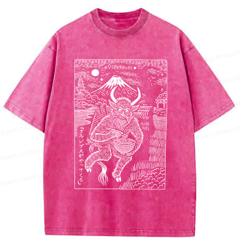 Tokyo-Tiger Krampus Is Coming Washed T-Shirt