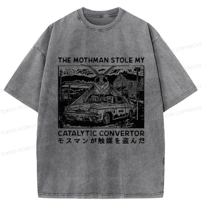 Tokyo-Tiger The Night Mothman Stole My Converter Washed T-Shirt
