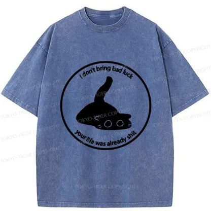 Tokyo-Tiger Cat Are Not The Source Of Bad Luck Washed T-Shirt