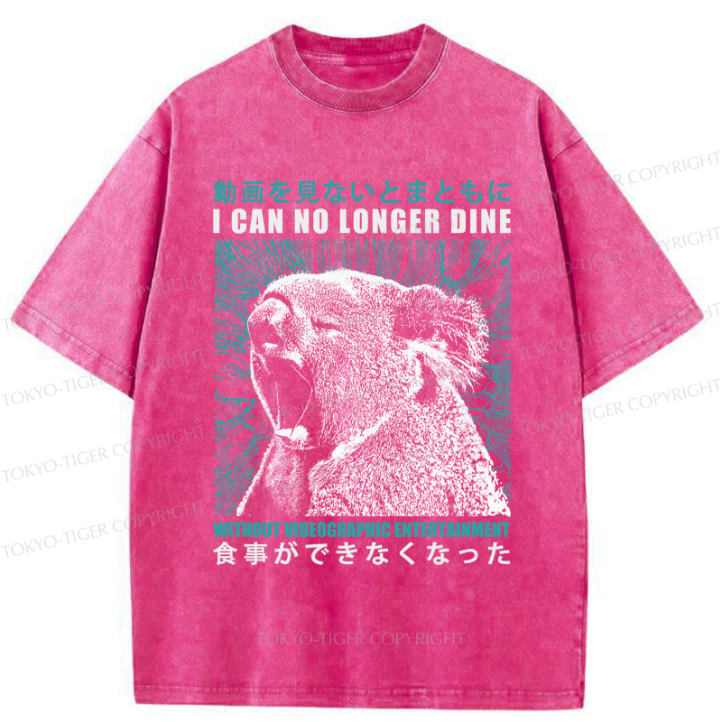Tokyo-Tiger I Can't Eat Without A Video Washed T-Shirt