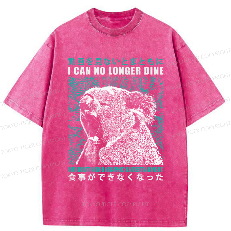 Tokyo-Tiger I Can't Eat Without A Video Washed T-Shirt