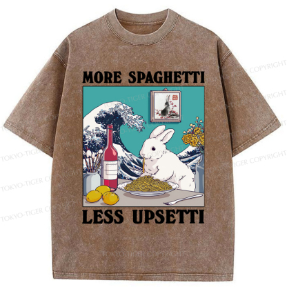 Tokyo-Tiger More Spaghetti Less Upsetti Rabbit Washed T-Shirt