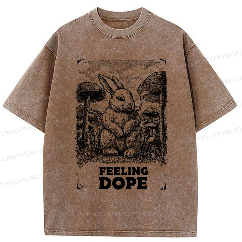 Tokyo-Tiger The Funny Rabbit is Dazed Washed T-Shirt
