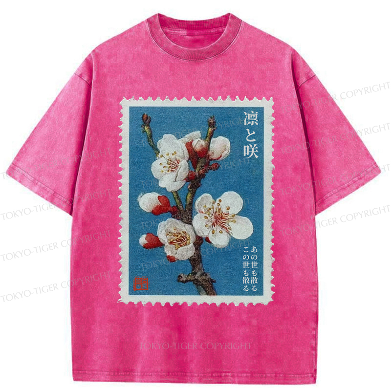 Tokyo-Tiger The Blooming and Withering of Plum Blossoms Washed T-Shirt