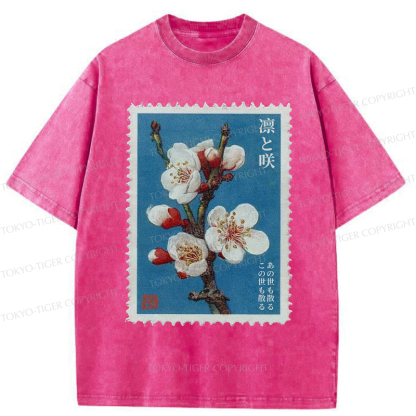 Tokyo-Tiger The Blooming and Withering of Plum Blossoms Washed T-Shirt