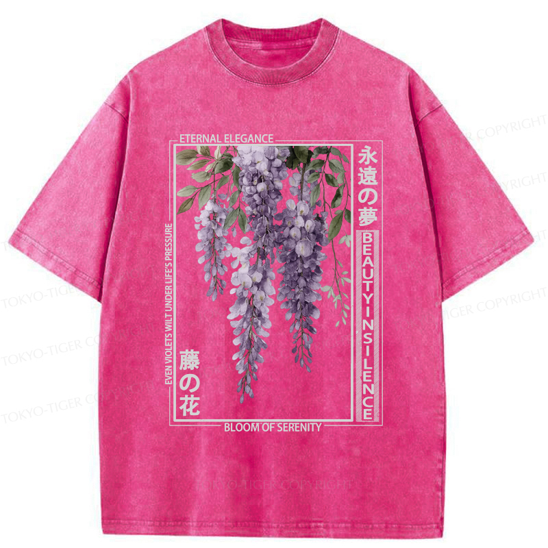 Tokyo-Tiger Whispers of the Wisteria Washed T-Shirt