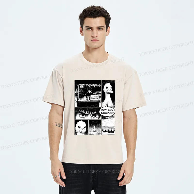 Tokyo-Tiger Duck And Lemonade Washed T-Shirt