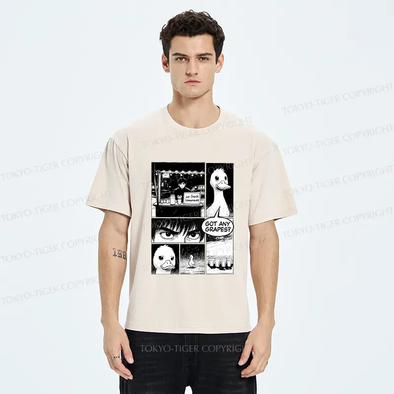 Tokyo-Tiger Duck And Lemonade Washed T-Shirt