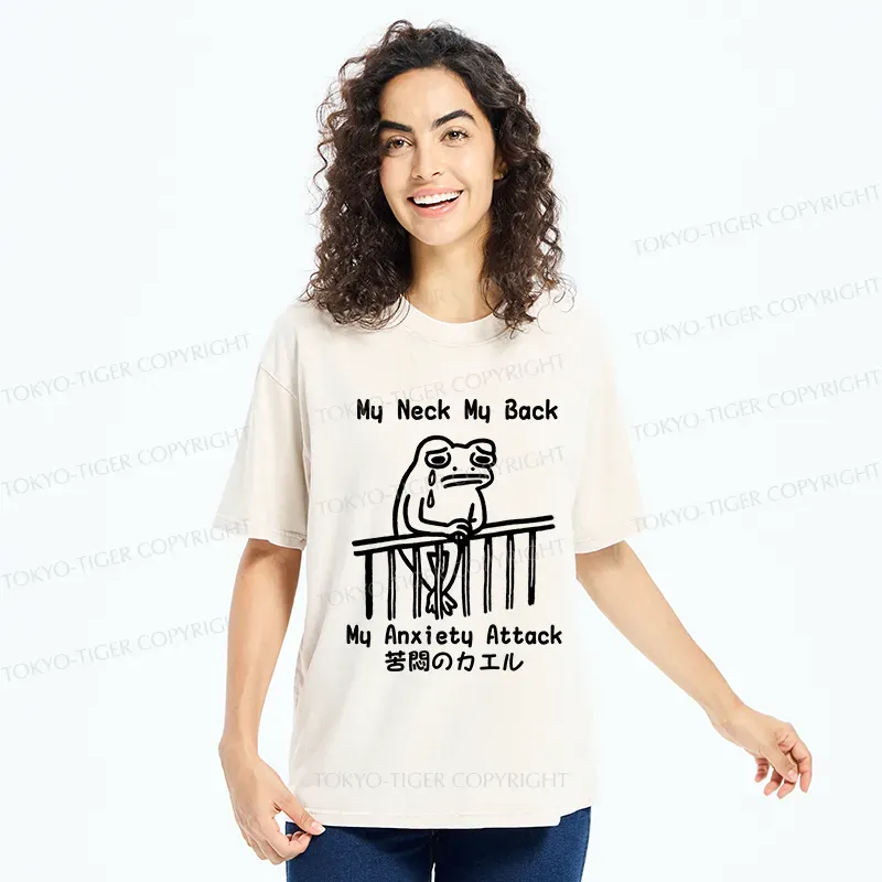 Tokyo-Tiger Melancholy Frog Washed T-Shirt