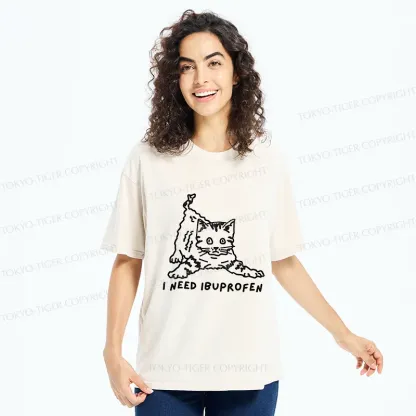 Tokyo-Tiger Cats Need Ibuprofen Washed T-Shirt
