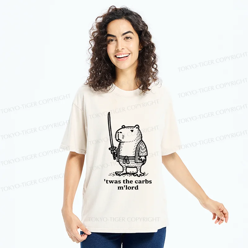 Tokyo-Tiger Obese Capybara Washed T-Shirt