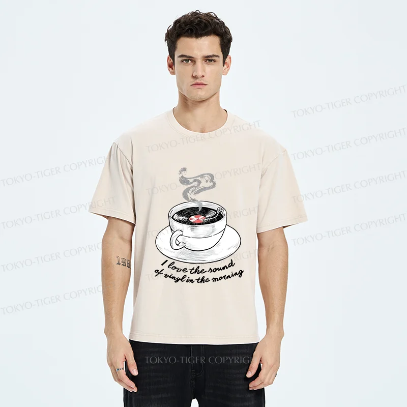 Tokyo-Tiger Coffee Records Washed T-Shirt