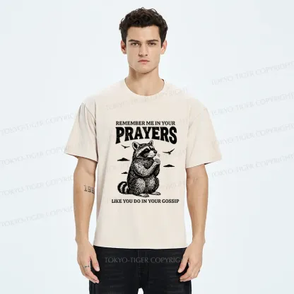Tokyo-Tiger Raccoon Prayer Washed T-Shirt