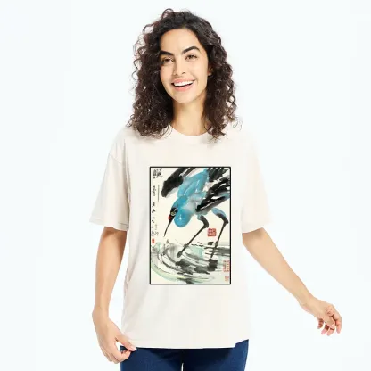 Tokyo-Tiger Crane In The Pond Washed T-Shirt