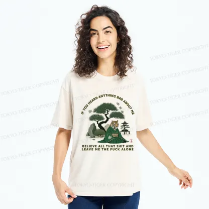 Tokyo-Tiger Funny Ukiyoe Tiger Samurai Zen Washed T-Shirt