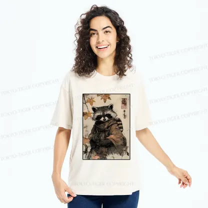 Tokyo-Tiger Raccoon Ninja Washed T-Shirt