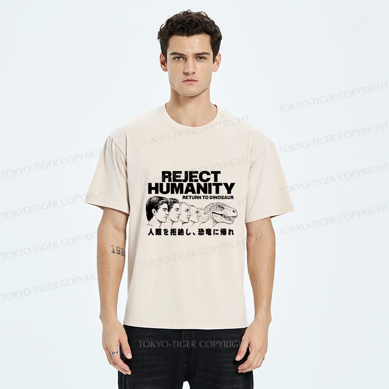 Tokyo-Tiger Return To Dinosaur Washed T-Shirt