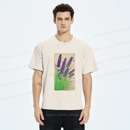 Tokyo-Tiger Japanese Lavender Washed T-Shirt