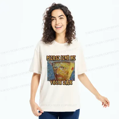 Tokyo-Tiger Van Gogh Funny Washed T-Shirt