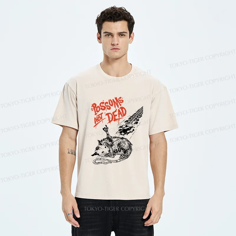 Tokyo-Tiger Possums Don't Die Washed T-Shirt