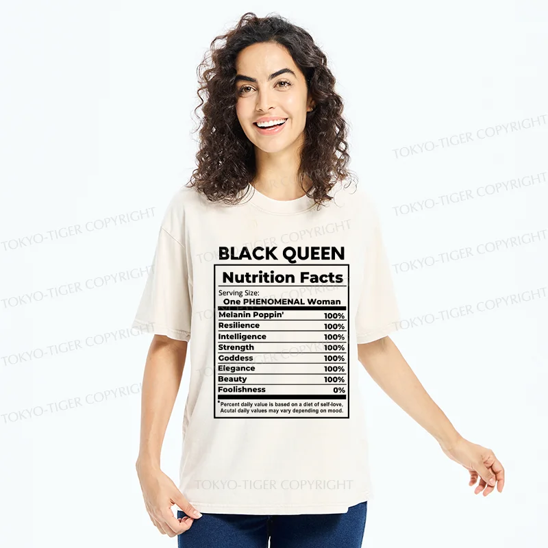 Tokyo-Tiger Queen Ingredients Washed T-Shirt