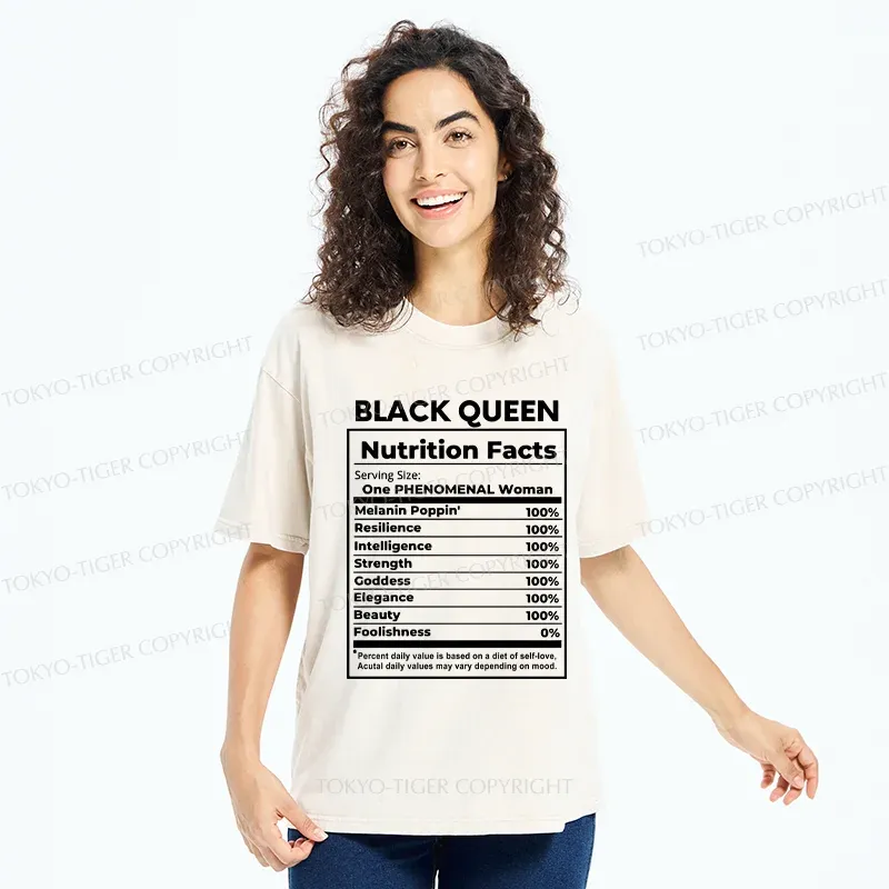 Tokyo-Tiger Queen Ingredients Washed T-Shirt