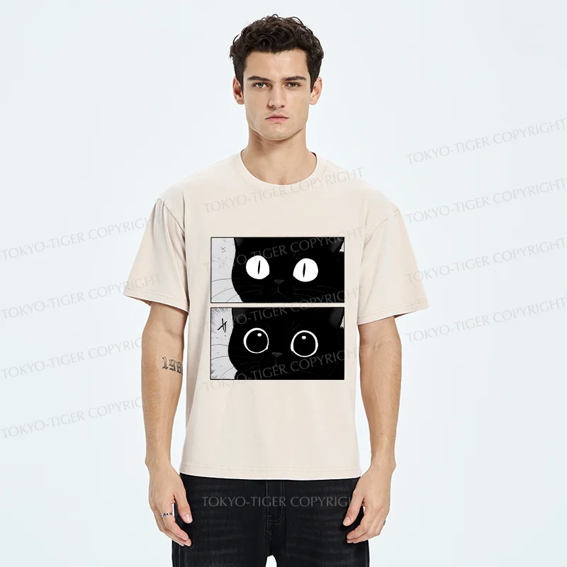 Tokyo-Tiger Become A Cute Cat Washed T-Shirt