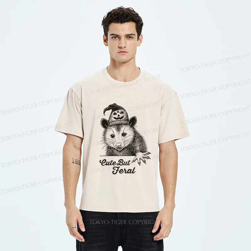 Tokyo-Tiger Halloween Possum Washed T-Shirt