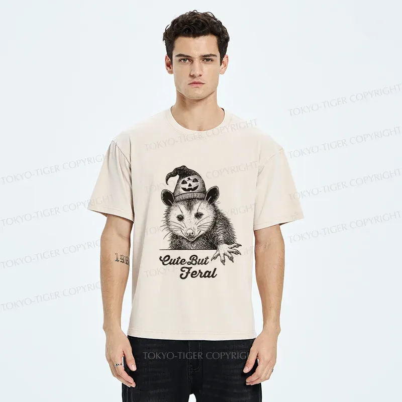 Tokyo-Tiger Halloween Possum Washed T-Shirt