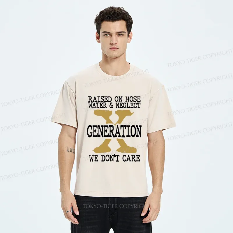 Tokyo-Tiger Generation X Funny Washed T-Shirt