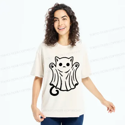 Tokyo-Tiger Cat Ghost Washed T-Shirt