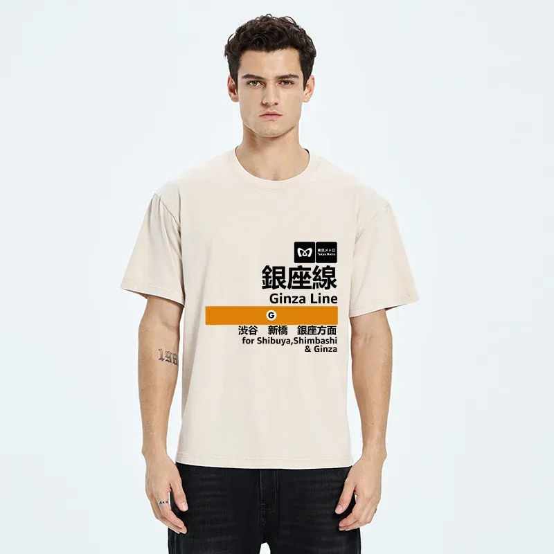 Tokyo-Tiger Ginza Line Japan Washed T-Shirt
