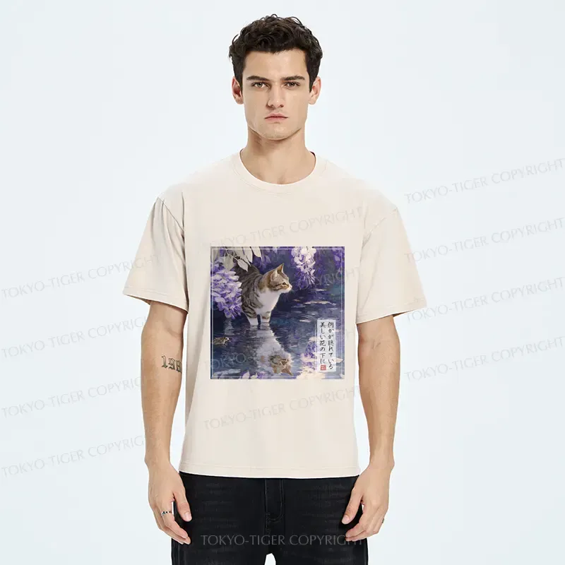 Tokyo-Tiger The Secrets of Wisteria Blooms Washed T-Shirt