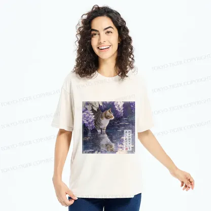 Tokyo-Tiger The Secrets of Wisteria Blooms Washed T-Shirt