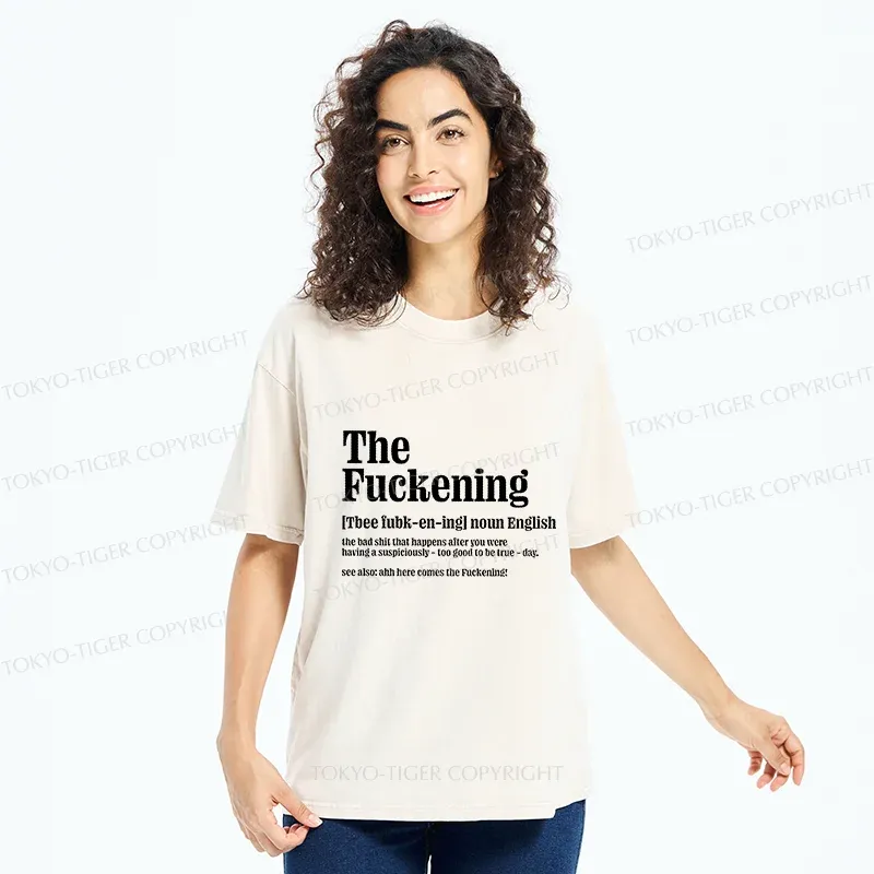 Tokyo-Tiger Funny And Ironic Washed T-Shirt