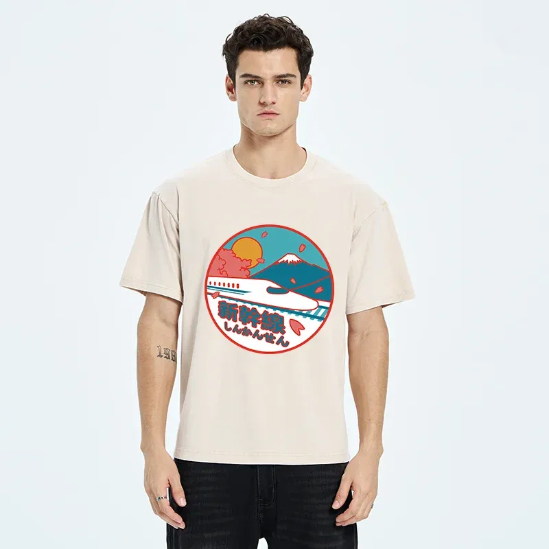 Tokyo-Tiger Japan Shinkansen Washed T-Shirt