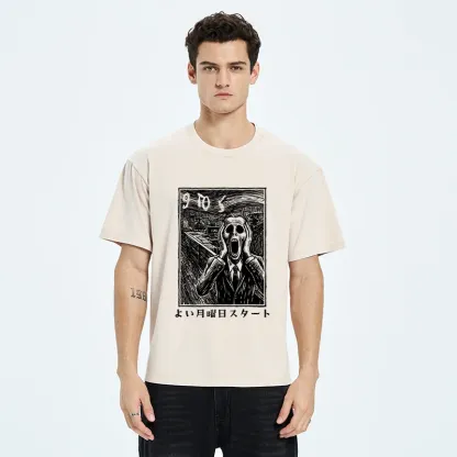 Tokyo-Tiger Office Worker The Scream Washed T-Shirt