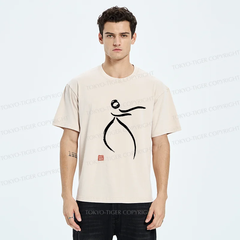 Tokyo-Tiger Zen Tai Chi Washed T-Shirt