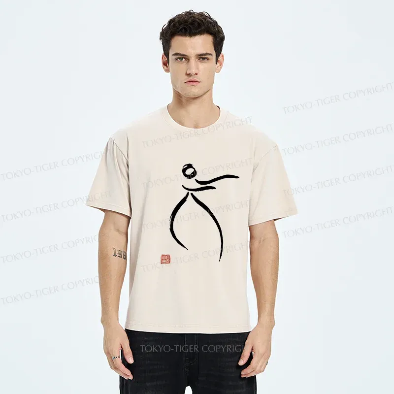 Tokyo-Tiger Zen Tai Chi Washed T-Shirt