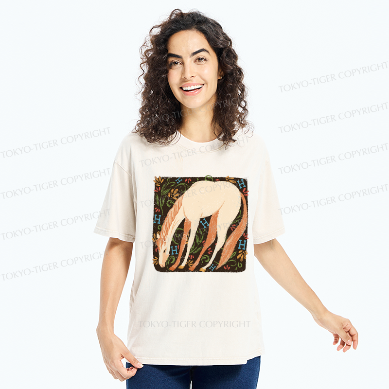 Tokyo-Tiger The Magical Horse Washed T-Shirt